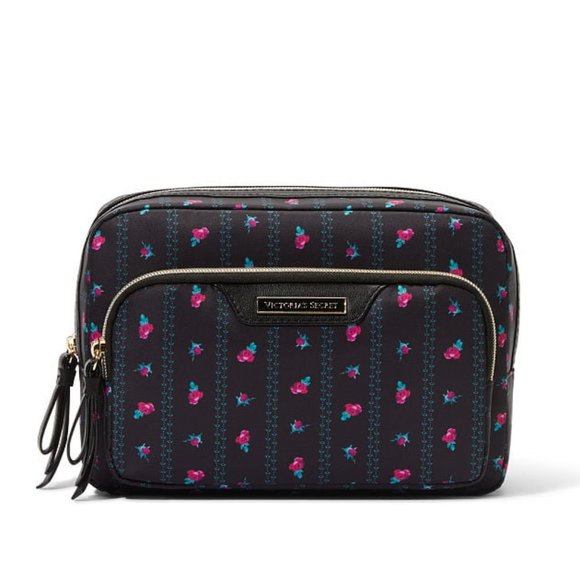 Victoria's Secret Bags Victoria Secrets Black Ditsy Floral Travel
